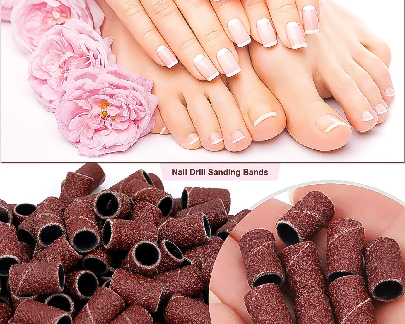 Nail Drill Sanding Band Machine Replacement Bits Pedicure Tool (10 Pcs Set)