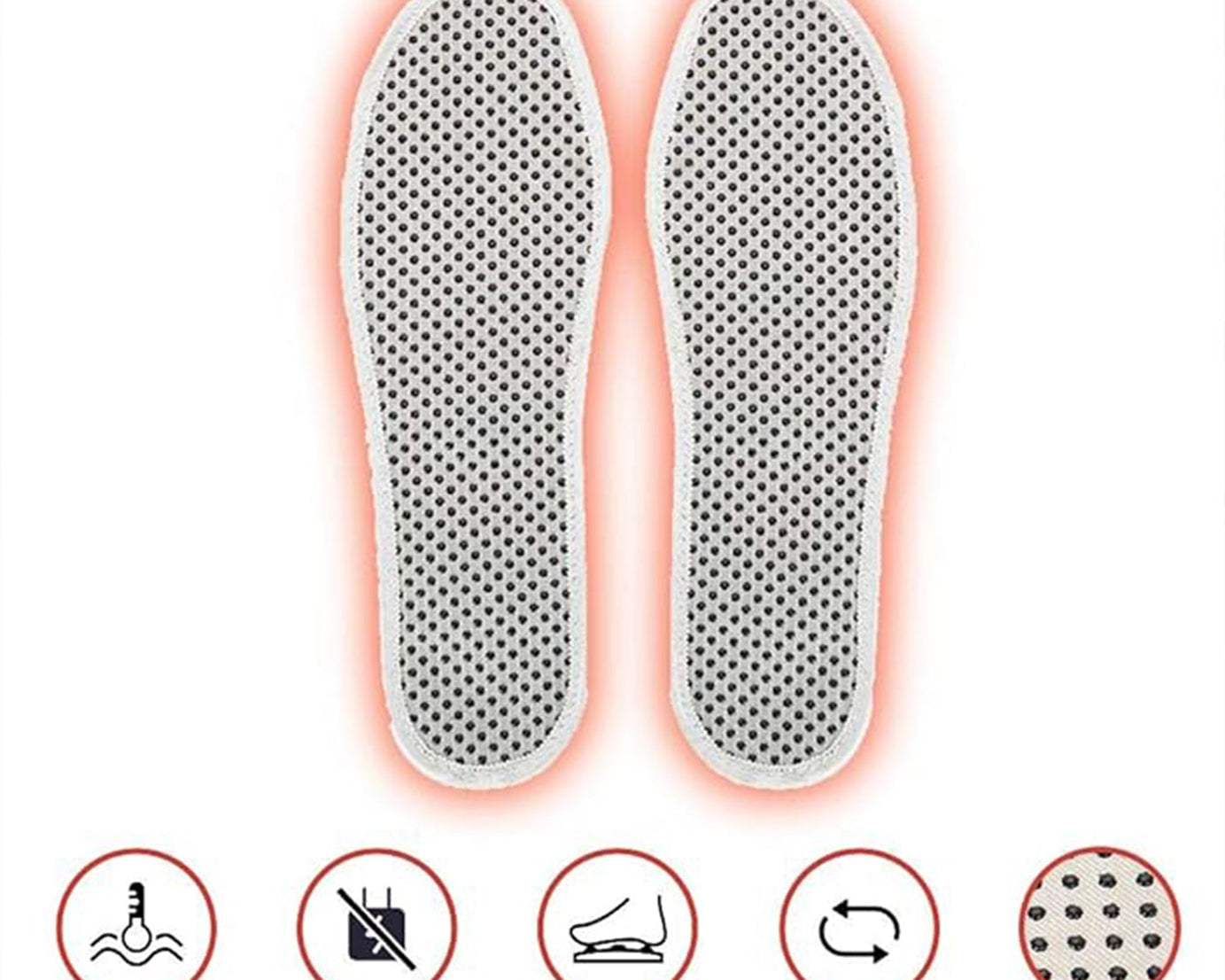 Massage Magnetic Self Heating Insole Shoe, Heating Insole for Women Men - Unisex Warm Insole - Thermal Insoles - Tourmaline Self Heating Shoe Inserts - Warm Shoe Pad (1 Pair)
