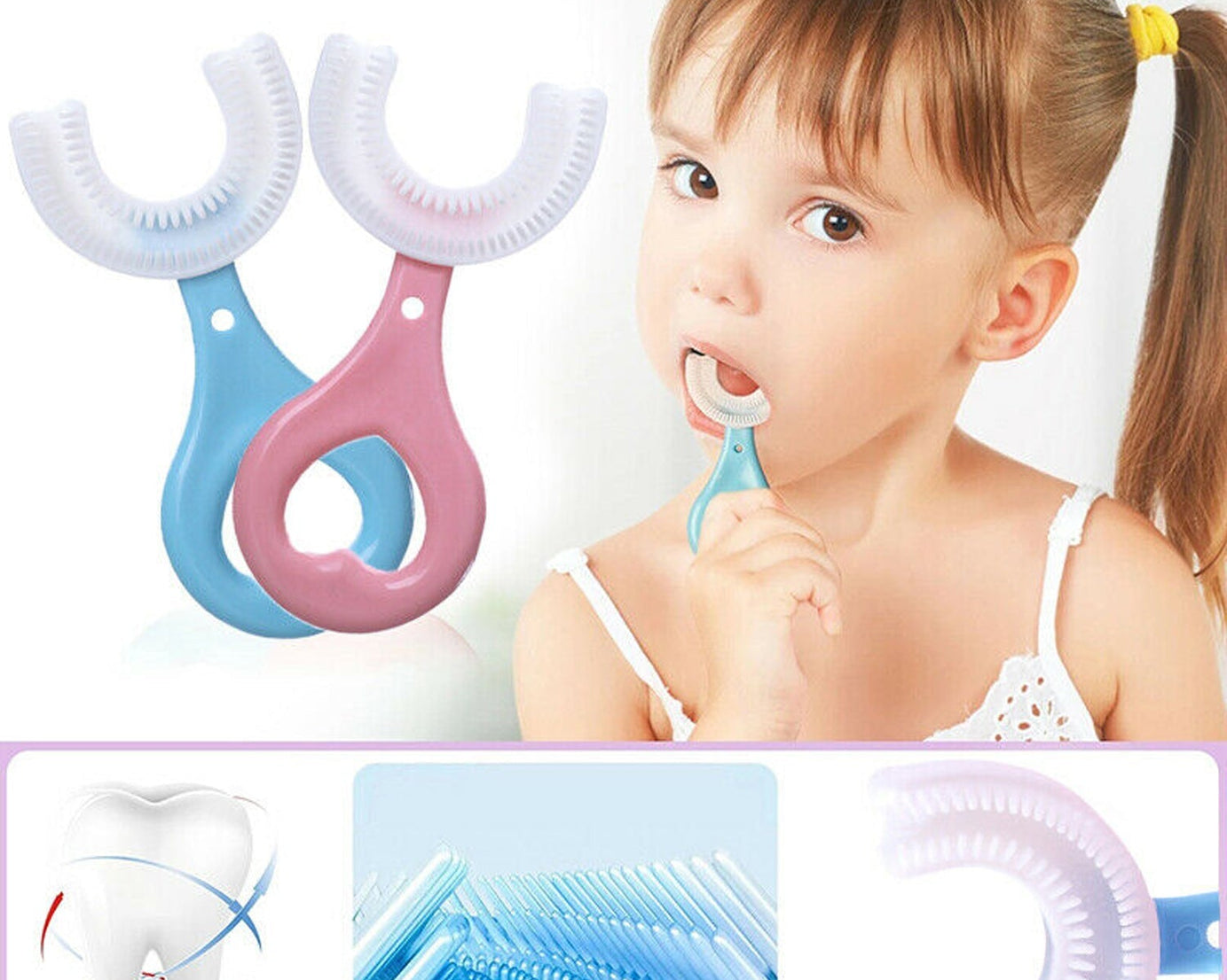 Comfortable U S toothbrush for kids' daily brushing