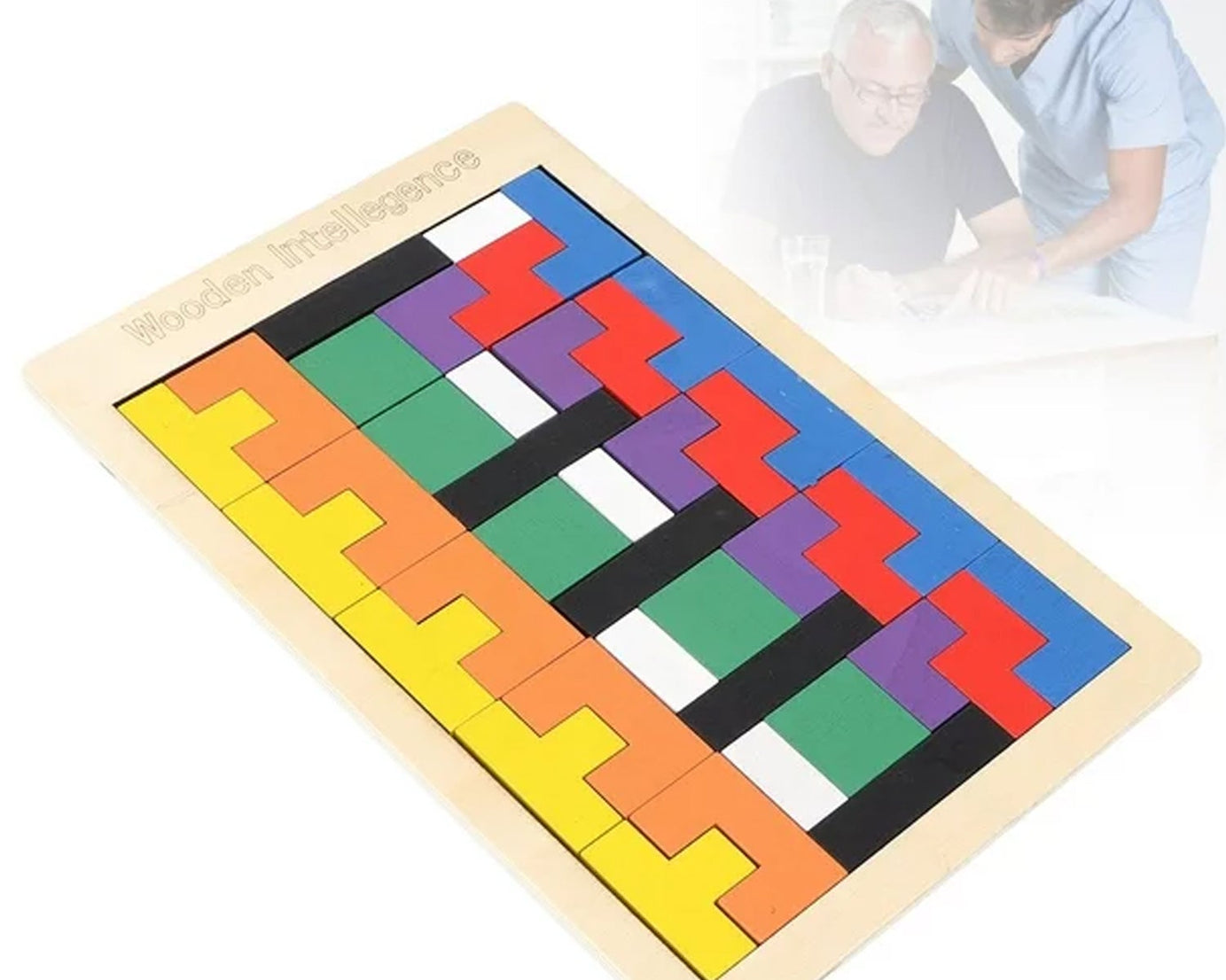 4296 Wooden Blocks Puzzle Children's Educational Toys, Russian block, Block Puzzle for Early Childhood Education, and Relaxing Brain Toys, Help Prevent