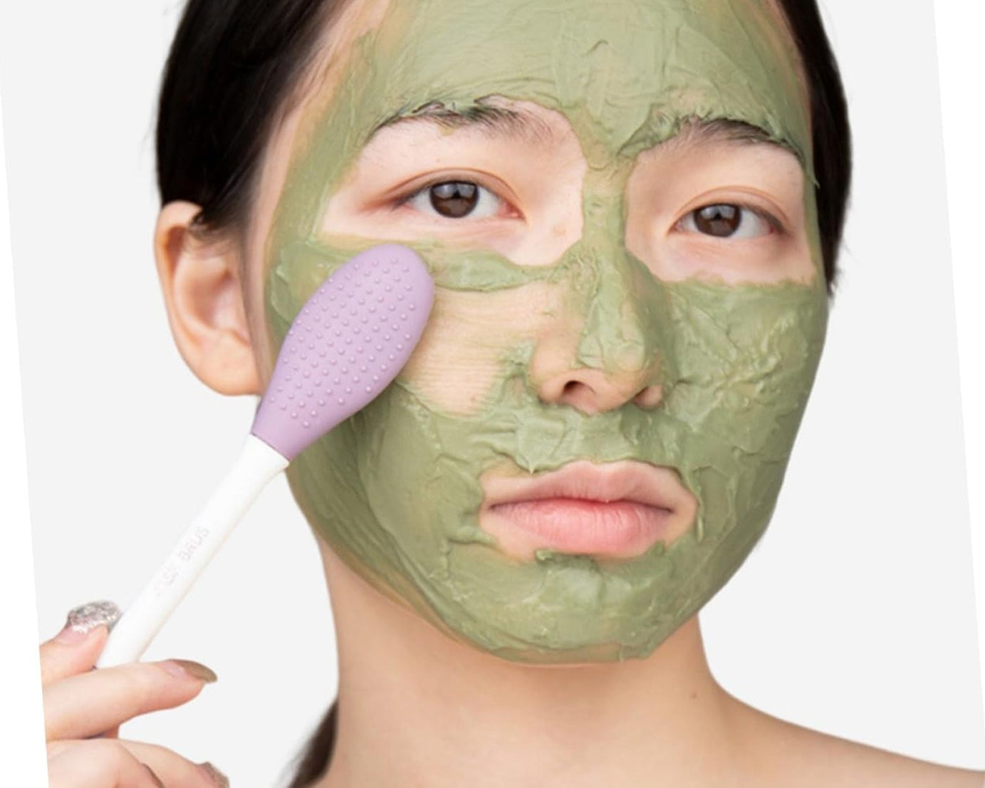 Double-headed Silicone Mask Brush Face Cleansing and Applying Mud Mask Beauty Salon Special Brush Smear Tool Facial Scrub Silicone Wash Scrubber Face Tools (1 Pc)