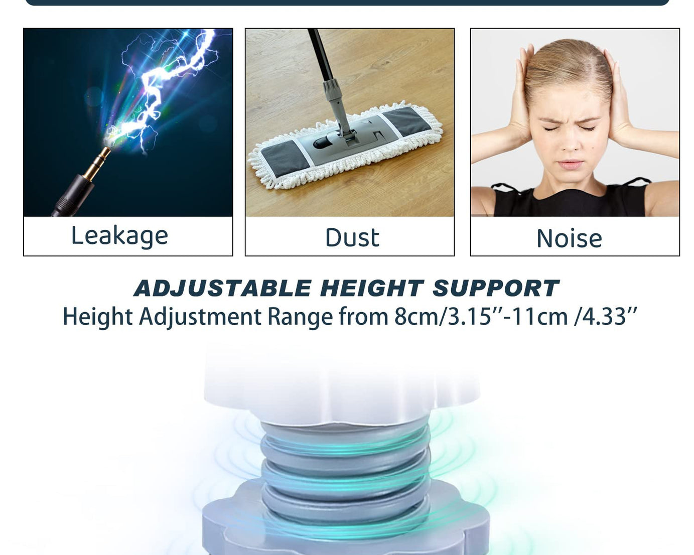 Washing machine support, anti vibration washing machine support adjustable washer anti vibrasion pads, washer & dryer pedestals, Washing Machine Accessory Anti- Skid Pad PVC Lifting Pad Non-Slip ( 4 Pc Set )