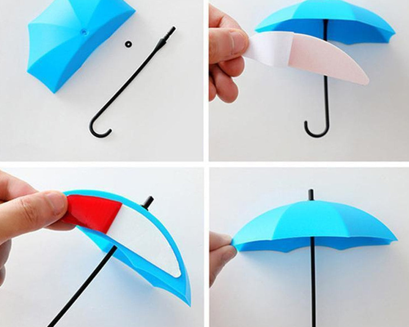 Bright umbrella key holder with multiple colors