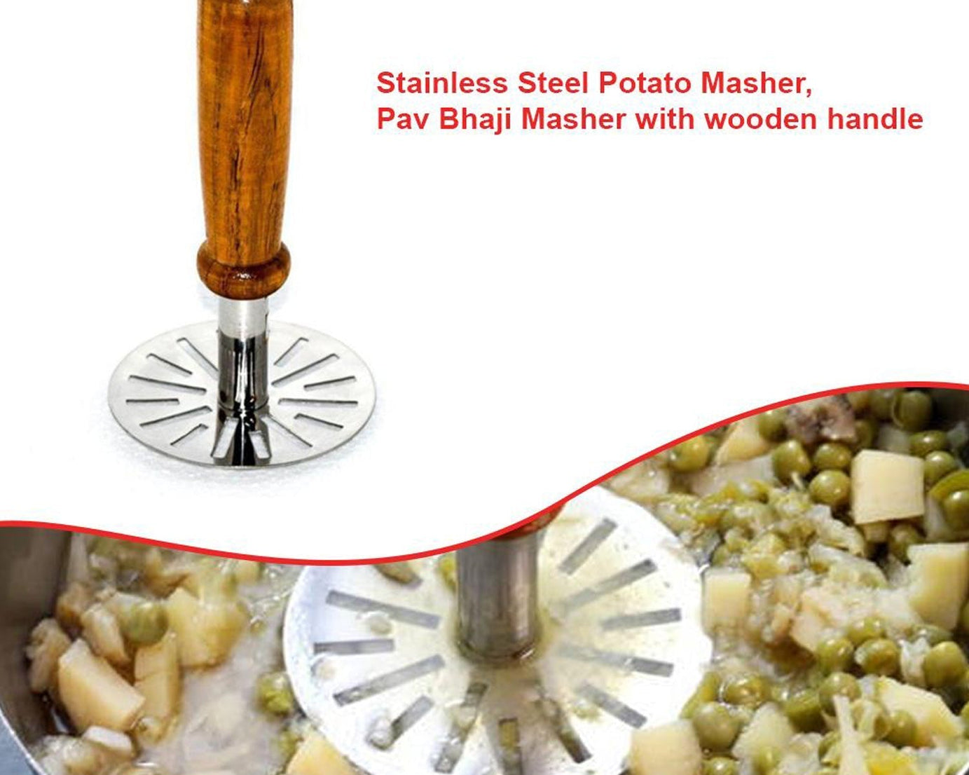 0064A Paubhaji Masher used in all kinds of household and kitchen places for mashing and making paubhajis. 
