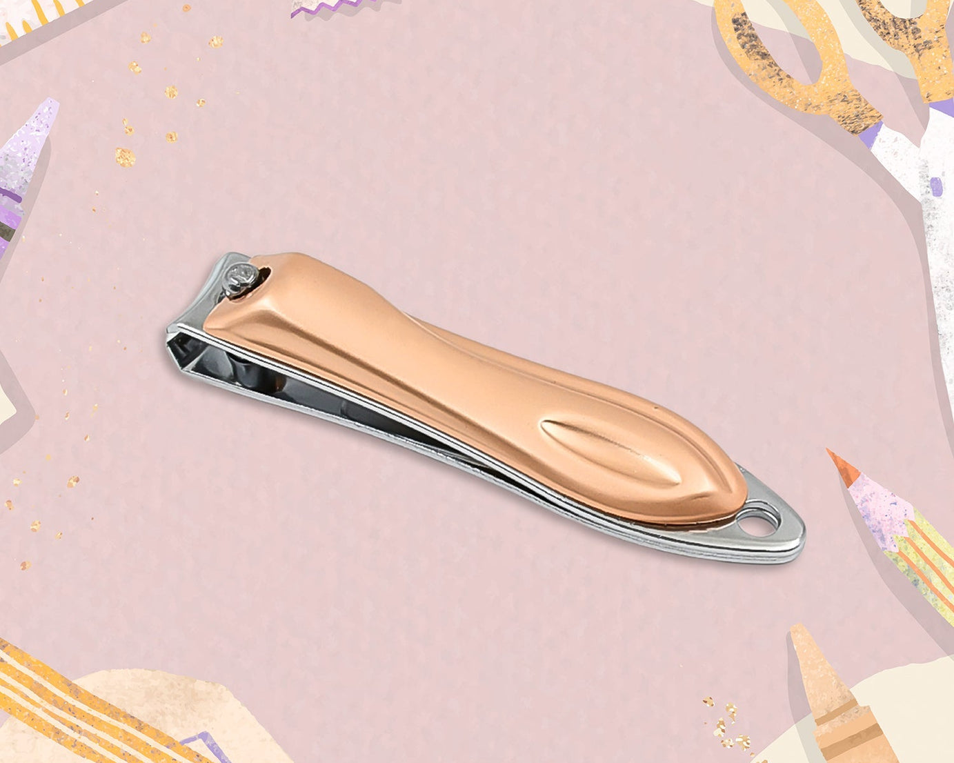 Stainless Steel Folding Portable Large Nail Clippers with Nail File (1 Pc / Mix Design)