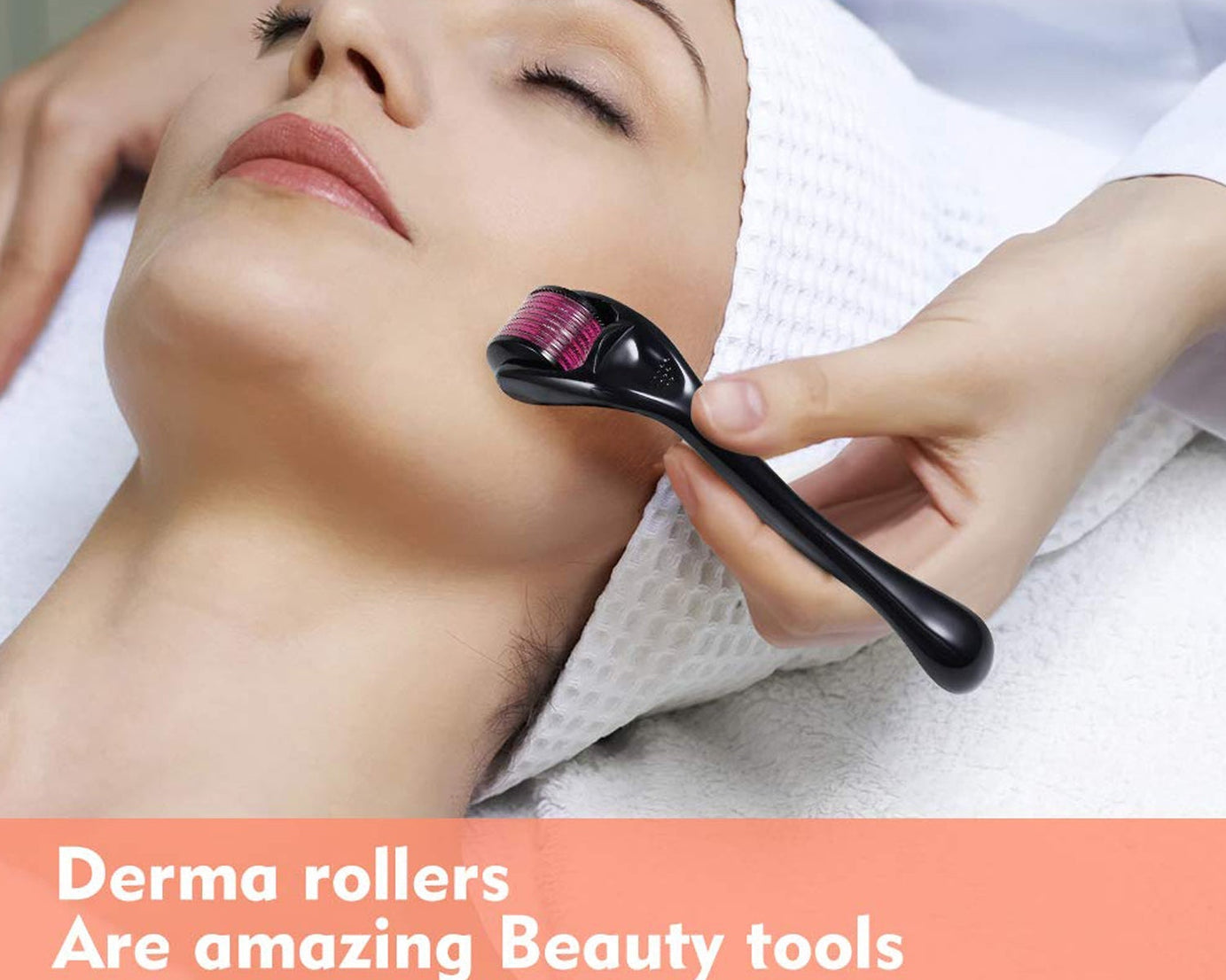 Derma Roller Anti Ageing and Facial Scrubs & Polishes Scar Removal Hair Regrowth (0.75mm)