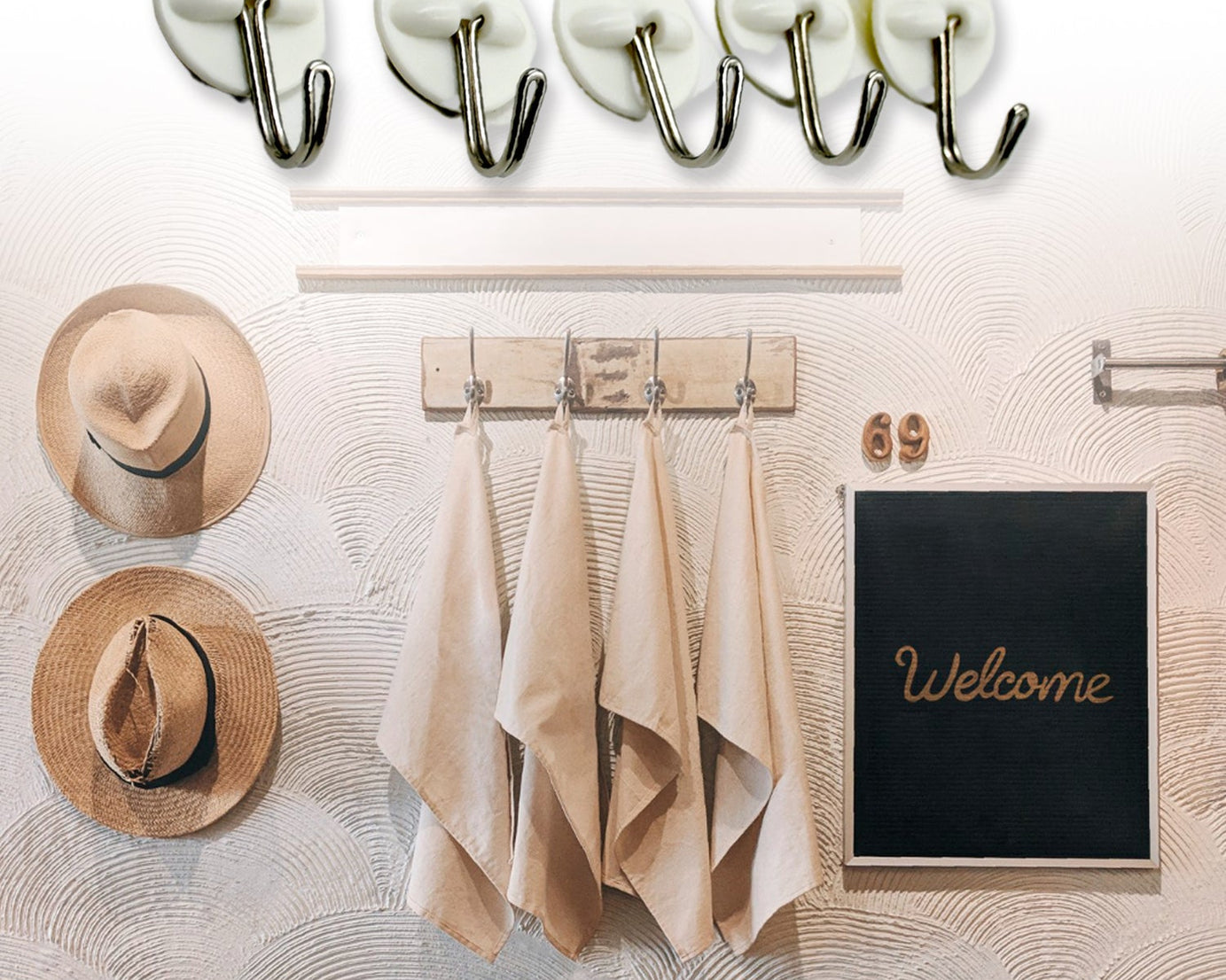 Multipurpose Strong Hook Self-Adhesive hooks for wall Heavy Plastic Hook, Sticky Hook Household For Home, Decorative Hooks, Bathroom & All Type Wall Use Hook, Suitable for Bathroom, Kitchen, Office