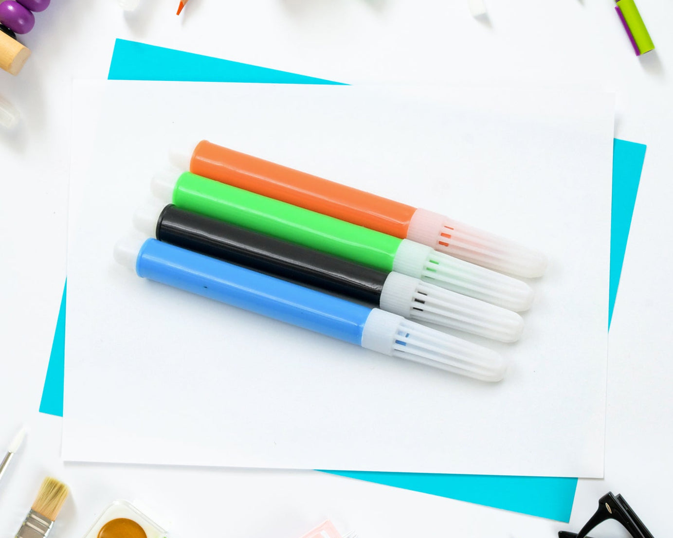Marker Pen Color, Drawing Art Set for Kids Crafts Kit Children Gift Painting Birthday Gift for Beginner and Serious Artists, Art Supplies Waterproof Writing for DIY Crafts (4 Pcs Set)