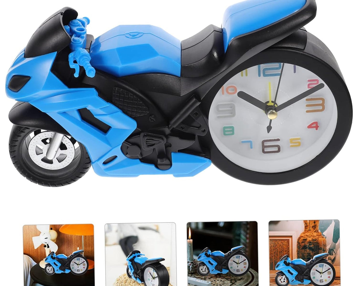 Fashioned Alarm Clock Novelty Retro Motorcycle / Motorbike Engine Style Clocks Alarm Clock Desktop Decoration Kids Gift
