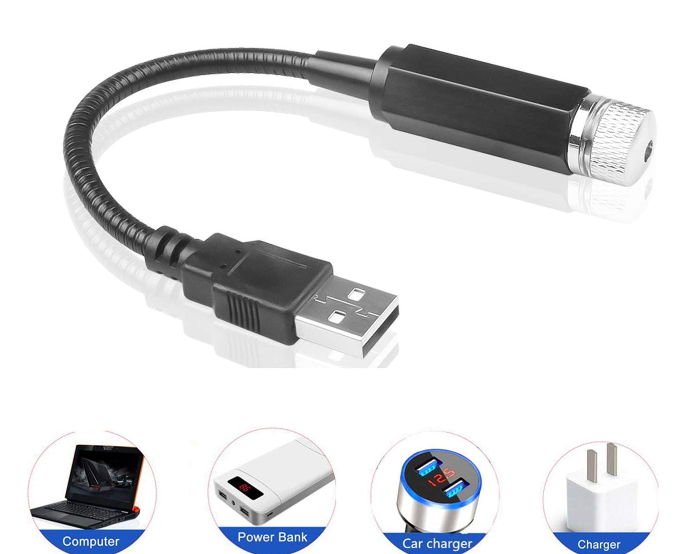 USB light projector for room decor