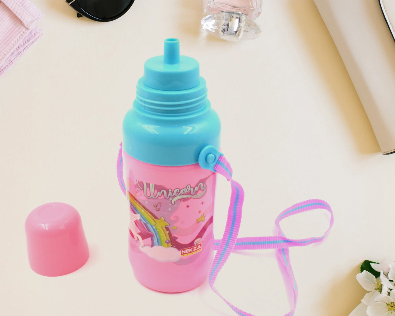500ml Insulated Sports Water Bottle with Dori & Straw: Leakproof, BPA-Free, Kids