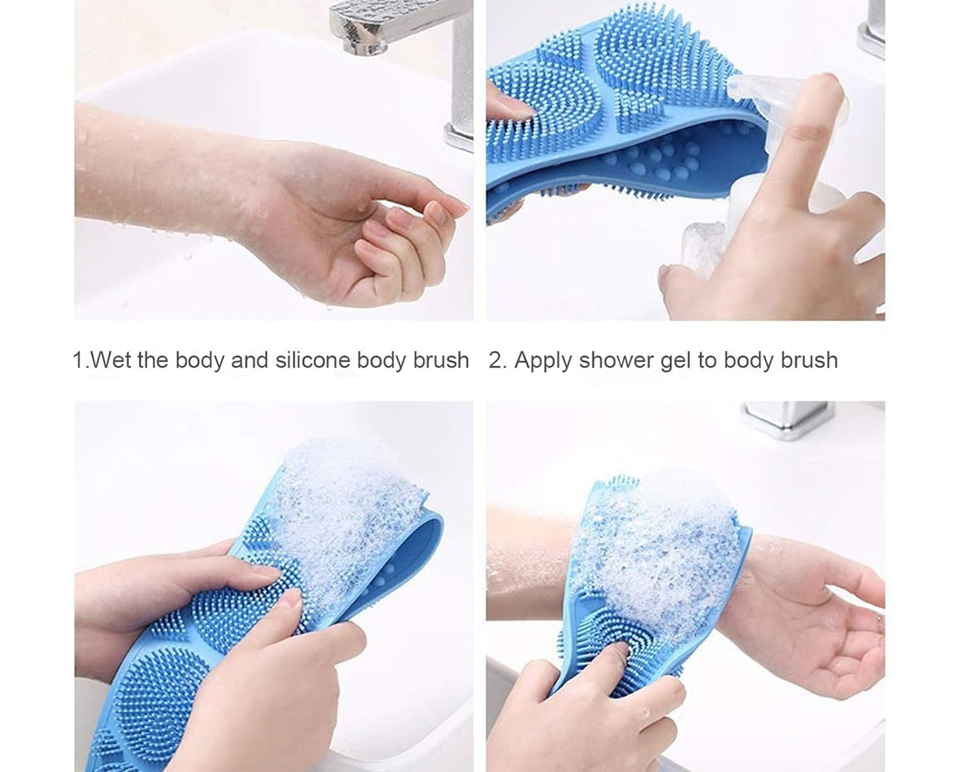  Silicone Bath Body Brush 