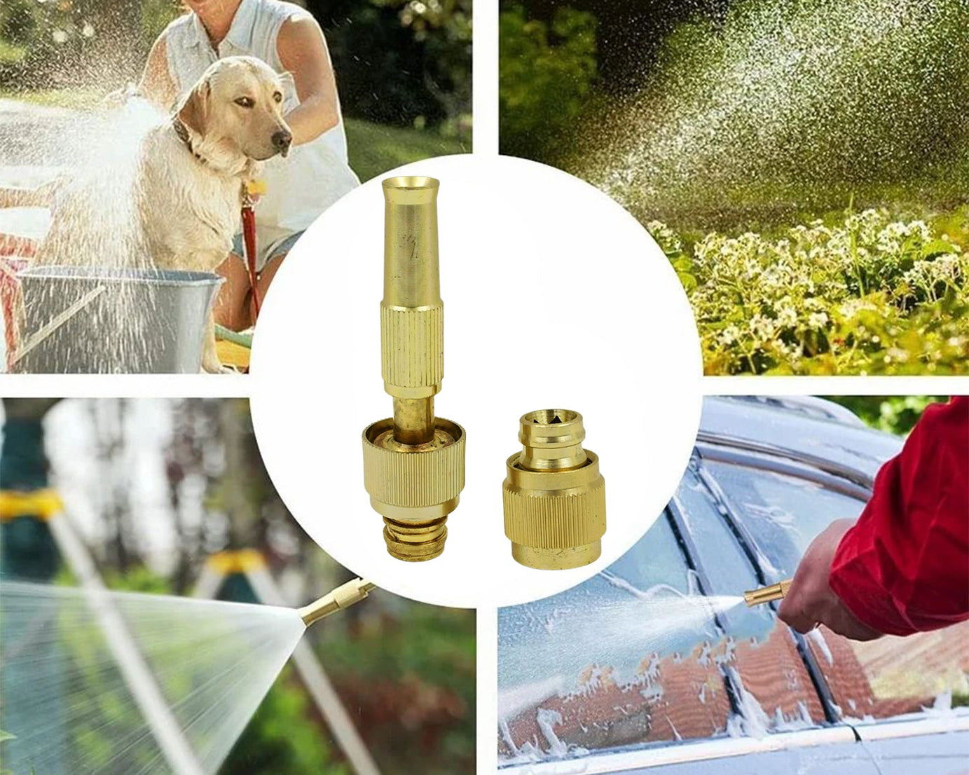 water spray nozzle for water pipe booster nozzle for car wash nozzle with high pressure water adjustable brass nozzle water spray gun for gardening watering tools