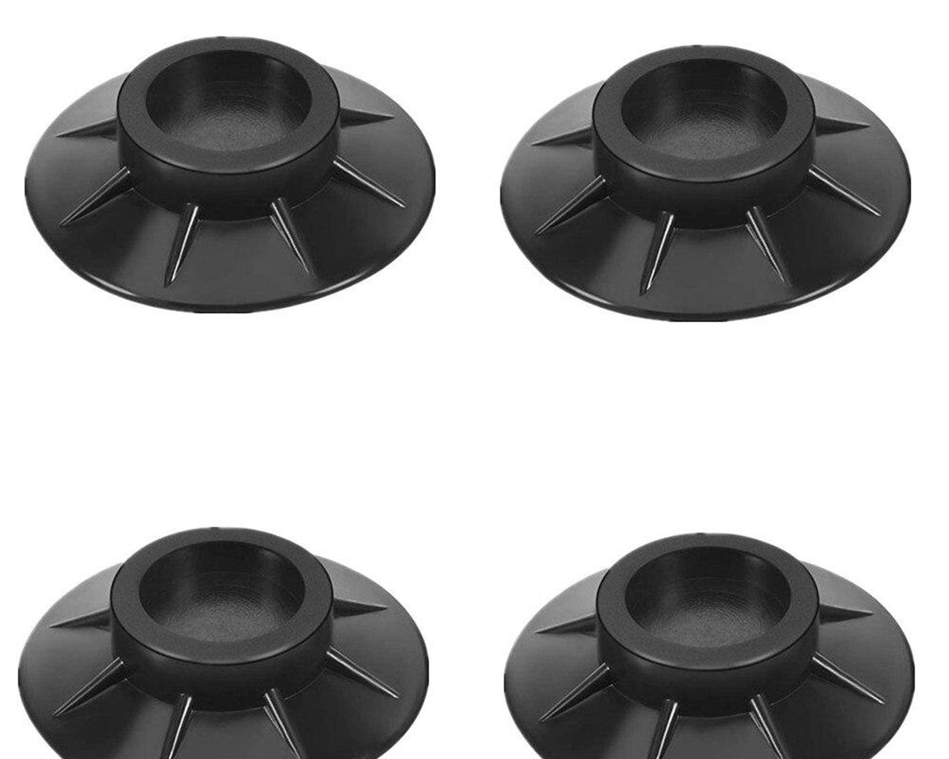 4 Pc Furniture Vibration Pad in black color showing anti-slip and shock absorption features