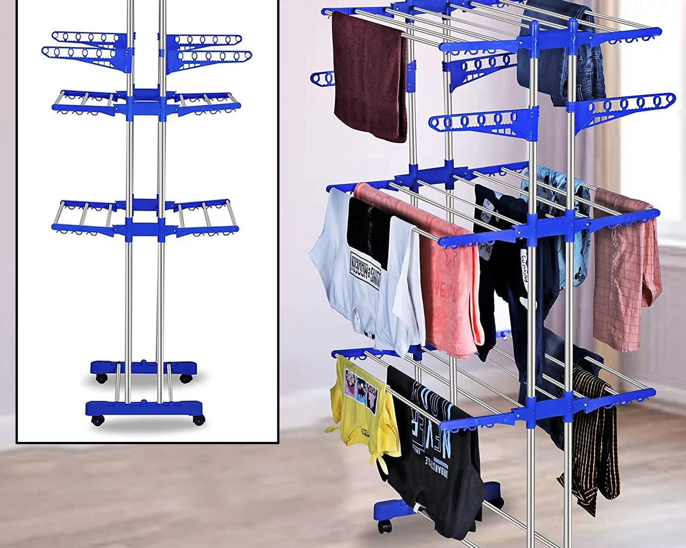 Stainless steel cloth drying stand