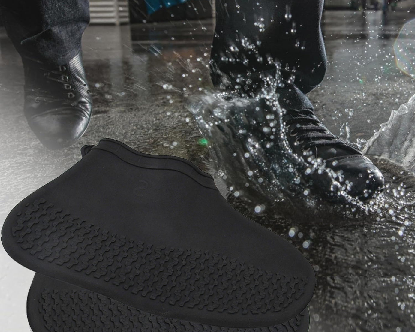 Non-Slip Silicone Rain Reusable Anti skid Waterproof Fordable Boot Shoe Cover (Small Size/ 1 Pair)