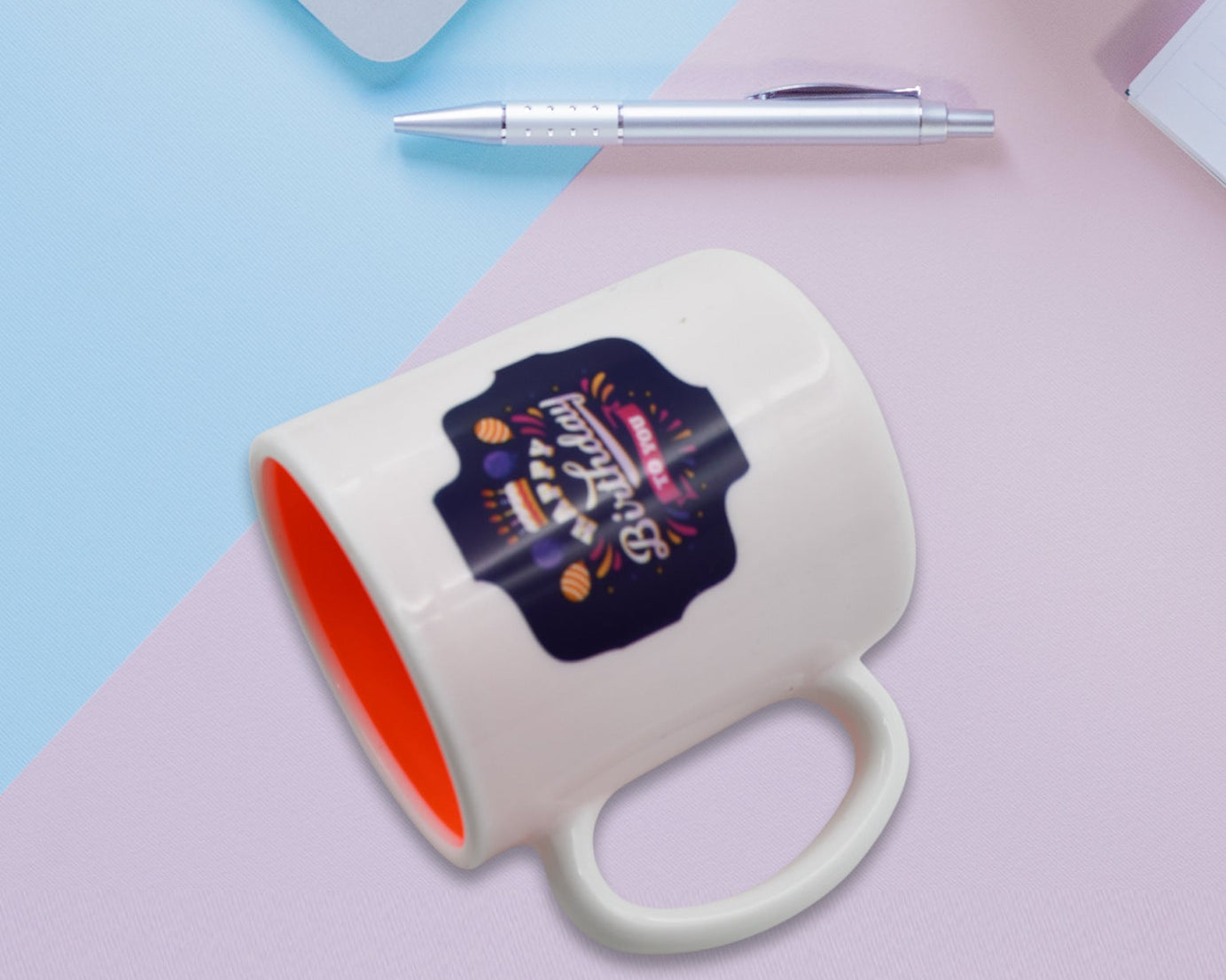 Mix Design & Color Coffee Mug With Spoon and box packing, Design Coffee Mug Used for Drinking and Taking Coffees and Some Other Beverages in All Kinds of Places (1 pc)