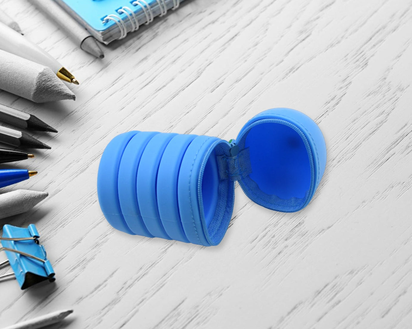 Pencil Case Is Made Of Silicone Telescopic Pen Holder, with Zipper Closure And Large Capacity Office Home School School-pink Boys For Girls Secondary School Clear Pencil Case