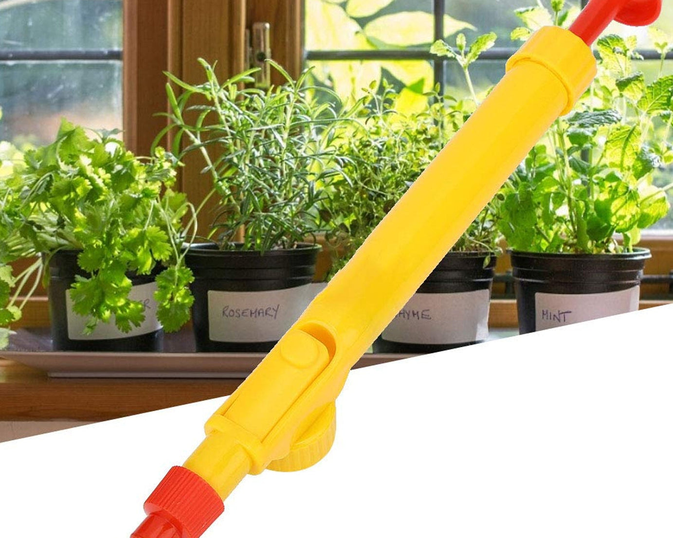 Water Bottle Spray Gun Nozzle Manual Adjustable Water Pump Garden & Washing Hand Held Sprayer, Watering Can Sprayer Pressure Nozzle Irrigation Tool and Pump for Efficient Care - Boost Your Gardening Experience (1 Pc)