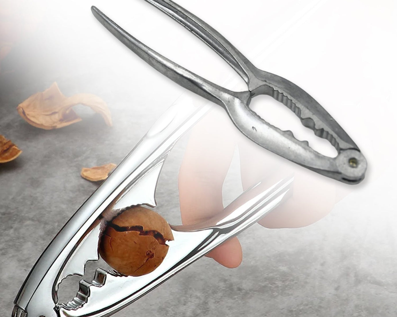 SMALL WALNUT CRACKER, LUXURY DIE CAST STAINLESS ALLOY NUT CUTTER WALNUT CLAMP PLIER PORTABLE SMART WALNUT AKHROT HOUSEHOLD OPEN CORE PLIERS FOR ALL NUTS