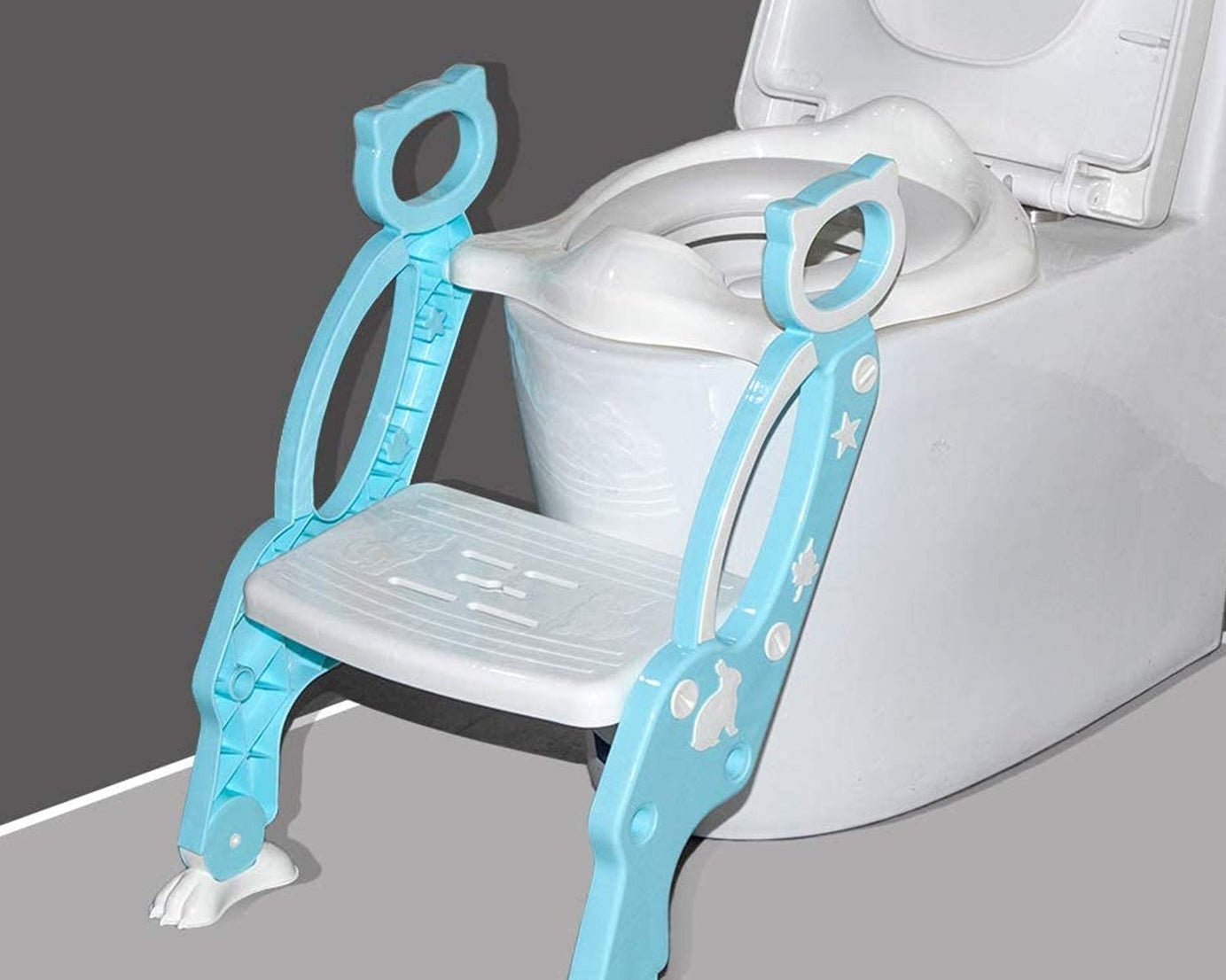 2 In 1 Potty Training Toilet Seat with Step Stool Ladder For Toddlers