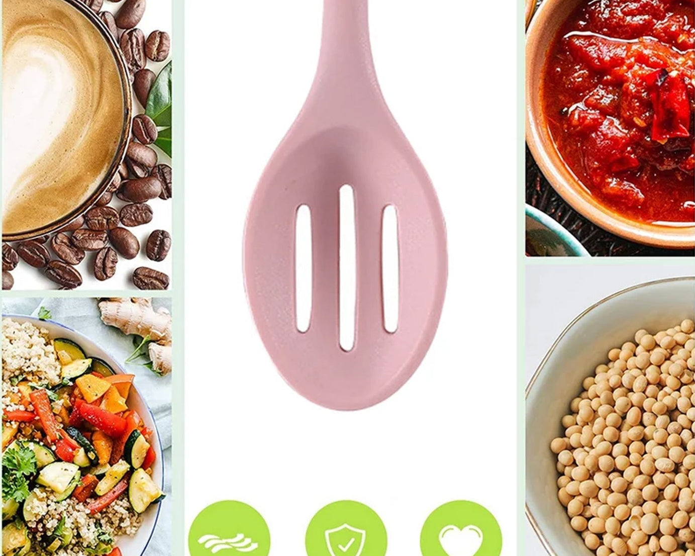 Silicone Cooking Cookware Heat-Resistant Kitchen Utensils Cookware Kitchenware (27cm)