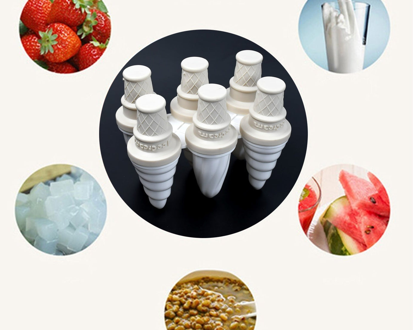 6 Pc ice candy maker Ice Cream Mold used for making ice-creams in all kinds of places including restaurants and ice-cream parlours etc.