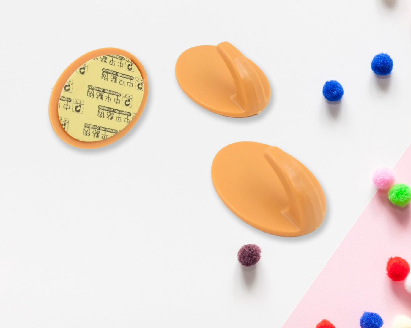 Self Adhesive Wall Hooks Plastic Bath Towel Hook -Wall Door Holder Bathroom Towel (3 Pcs Set)