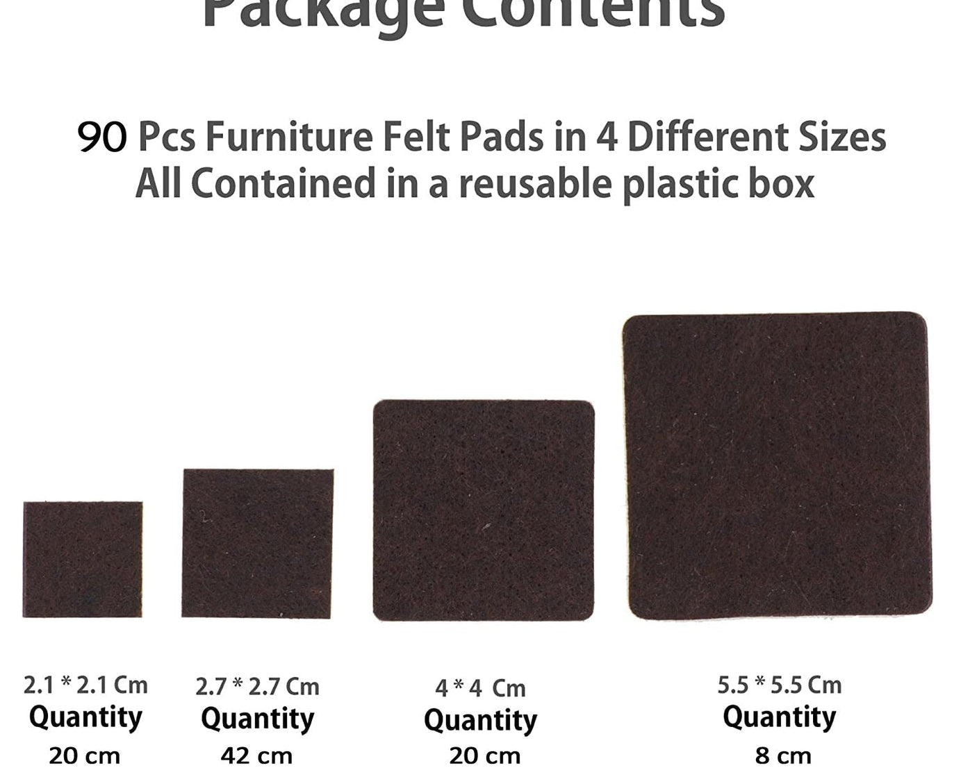 9030 Furniture Pad Square Felt Pads Floor Protector Pad For Home & All Furniture Use