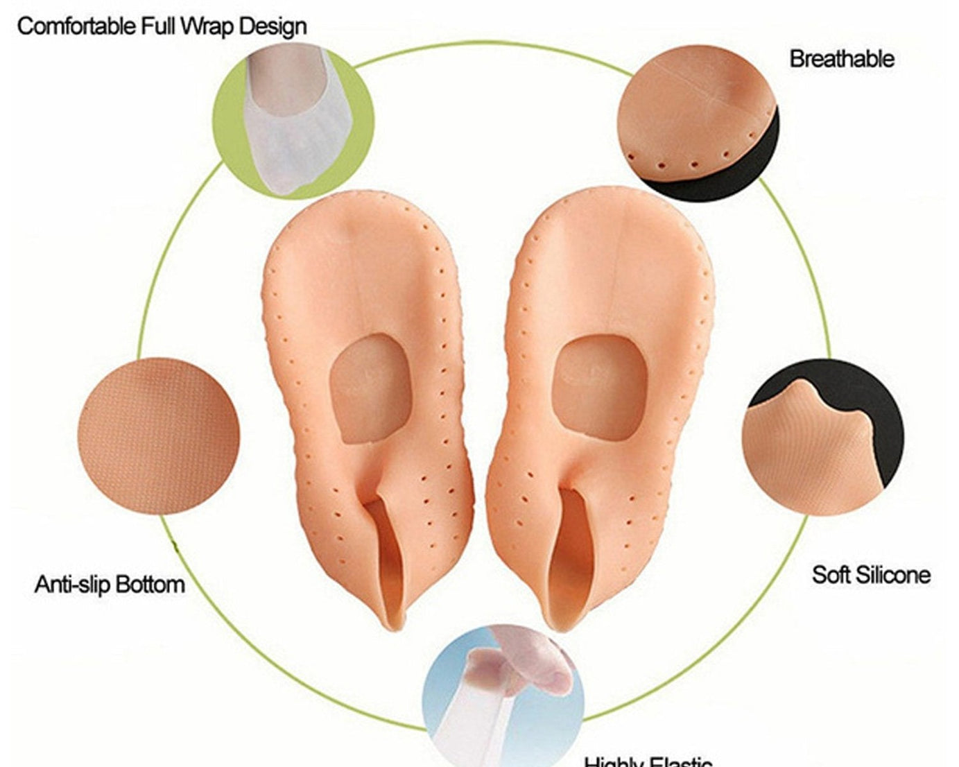 Gel socks to protect and moisturize cracked heels
