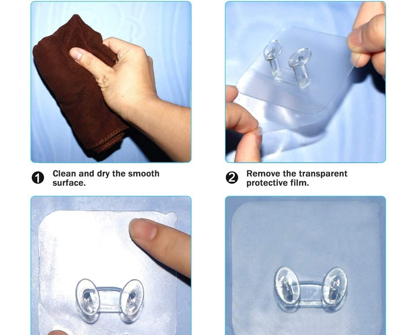 Transparent Self Adhesive Hook Seamless Drill Free Removable Wall Mounted Hanger As Toothbrush Holder Power Plug Socket Holder Waterproof and Oil Proof (1 Pc)