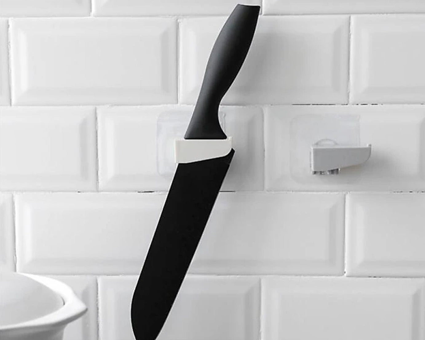 5733 Punch-free Wall Hanging Knife Holder / Stand, Knife Holder Kitchen Supplies Tool Holder Insert Knife Shelf Storage Rack (1 pc )