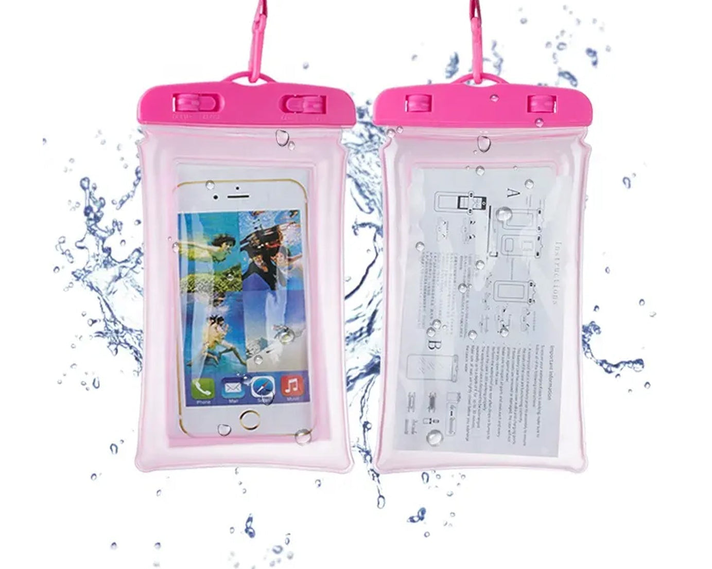 6386 Waterproof Pouch Zip Lock Mobile Cover Under Water Mobile Case For All Type Mobile Phones
