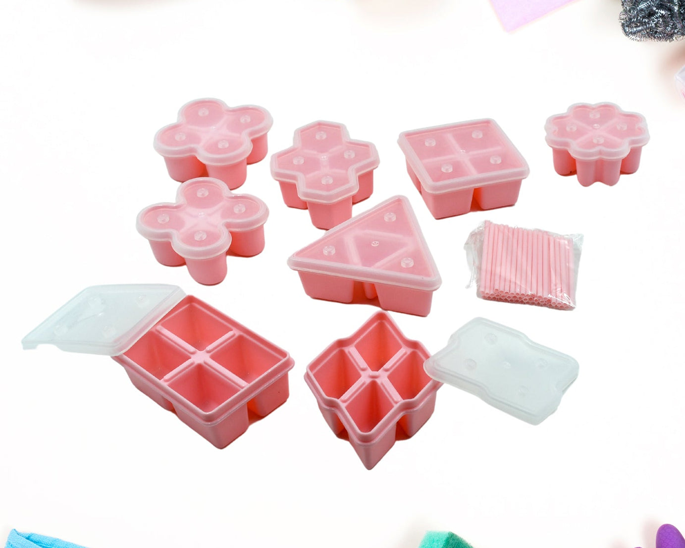 Multi Design Ice Mold Set Multi Shaped Ice Mold Bpa Free Mold Ice Pop Mold, Ice Maker Fun for Kids and Adults (8 Pcs Set)