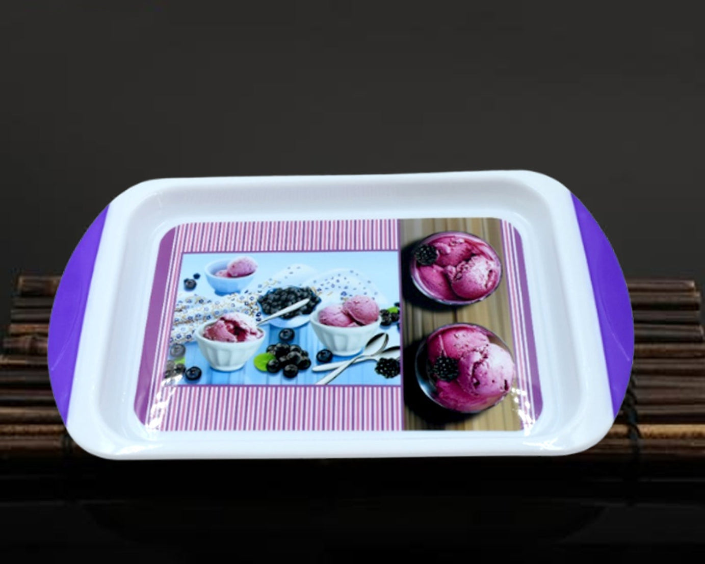 Versatile medium plastic tray for kitchen use and general applications.