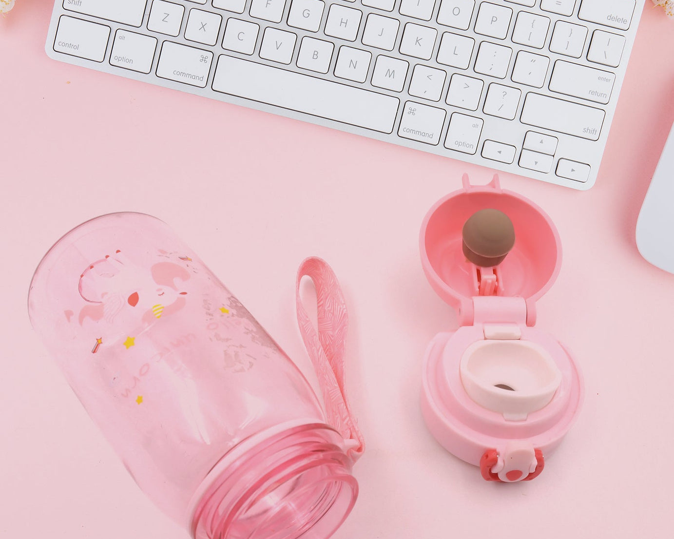 12557 400ML Capacity Plastic Water Bottle Animal Printed  | Office Bottle | Gym Bottle | Home | Kitchen | Leakproof and BPA Free Drinks Bottle | Water Drink Juice Bottle BPA Free Leak-Free Lightweight ( 400 ML )