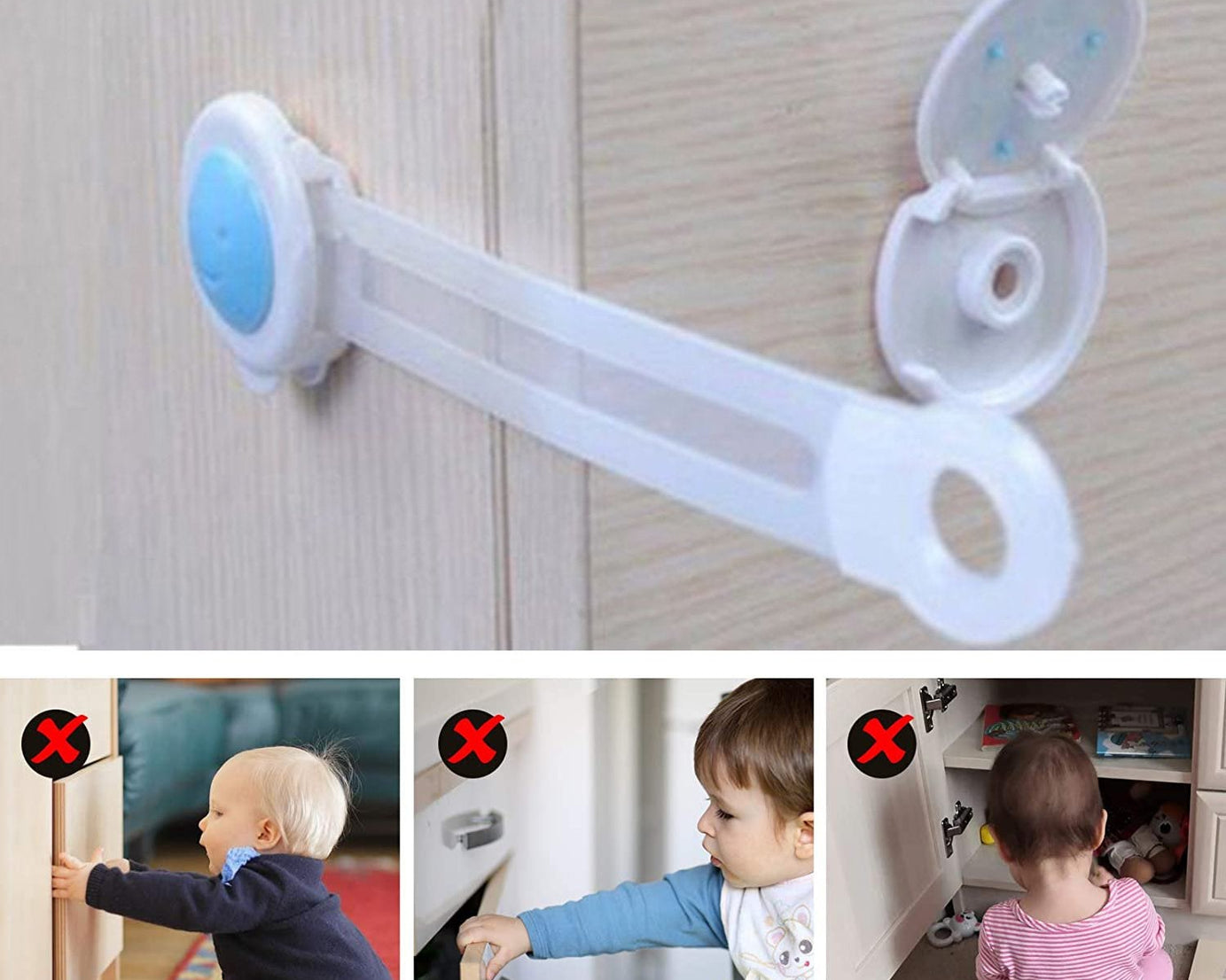 Single child safety strap lock, essential for safety.