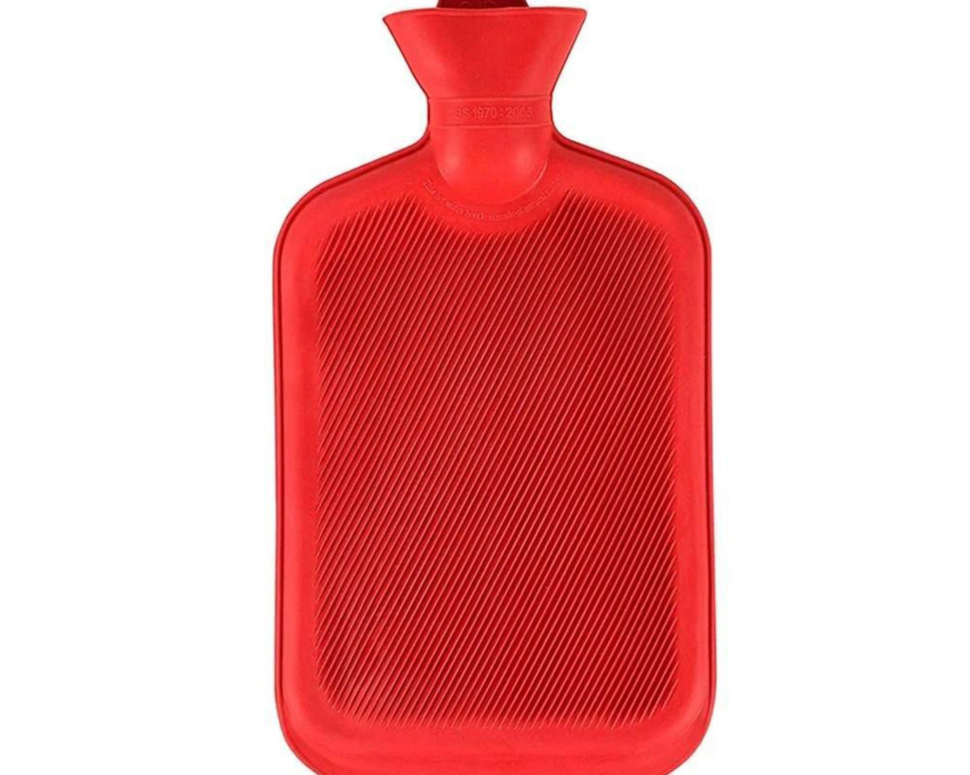 Durable large rubber hot water bag for soothing pain and discomfort.