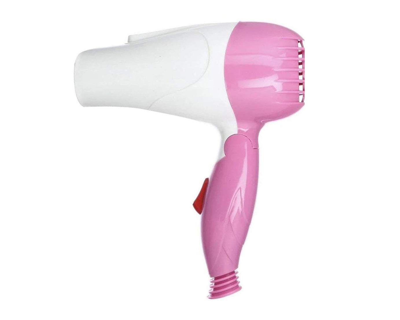 Compact foldable hair dryer with speed control.