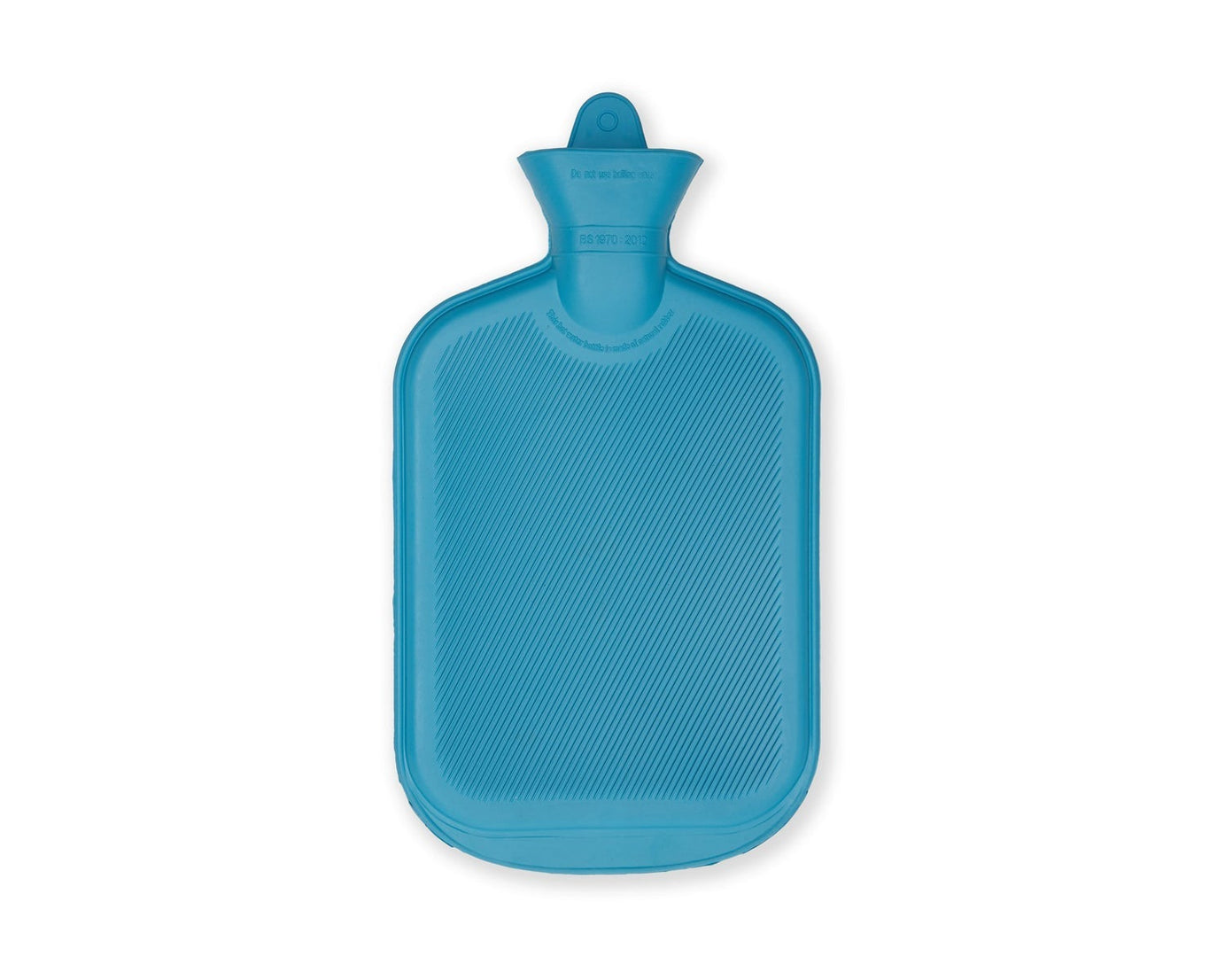 Flexible medium rubber hot water heating bag for relief from pain and cramps.