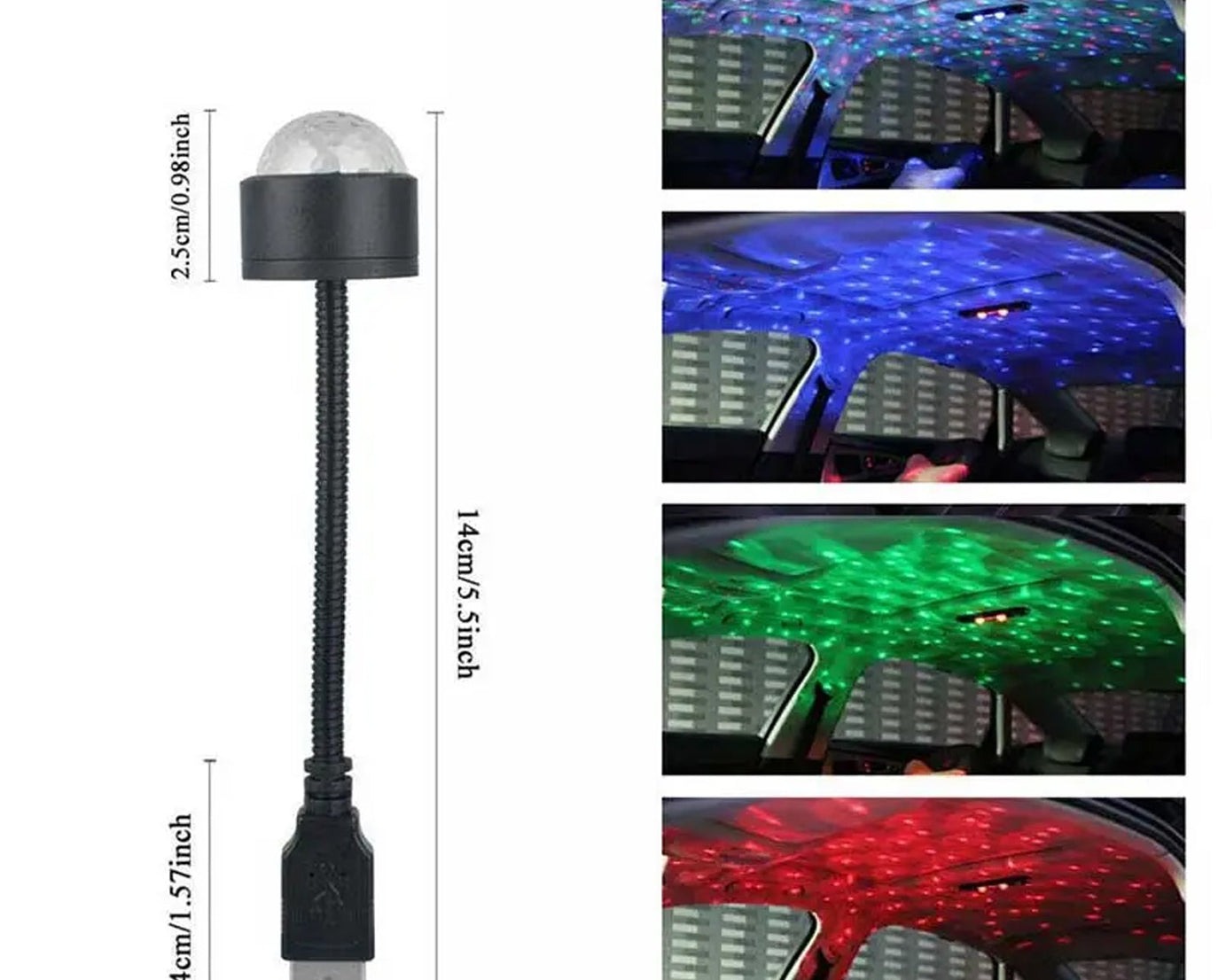 Adjustable roof interior light