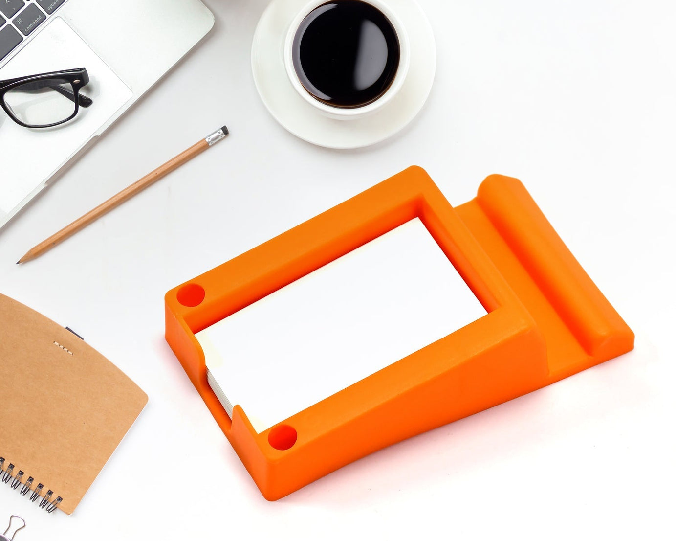 Plastic card and phone holder