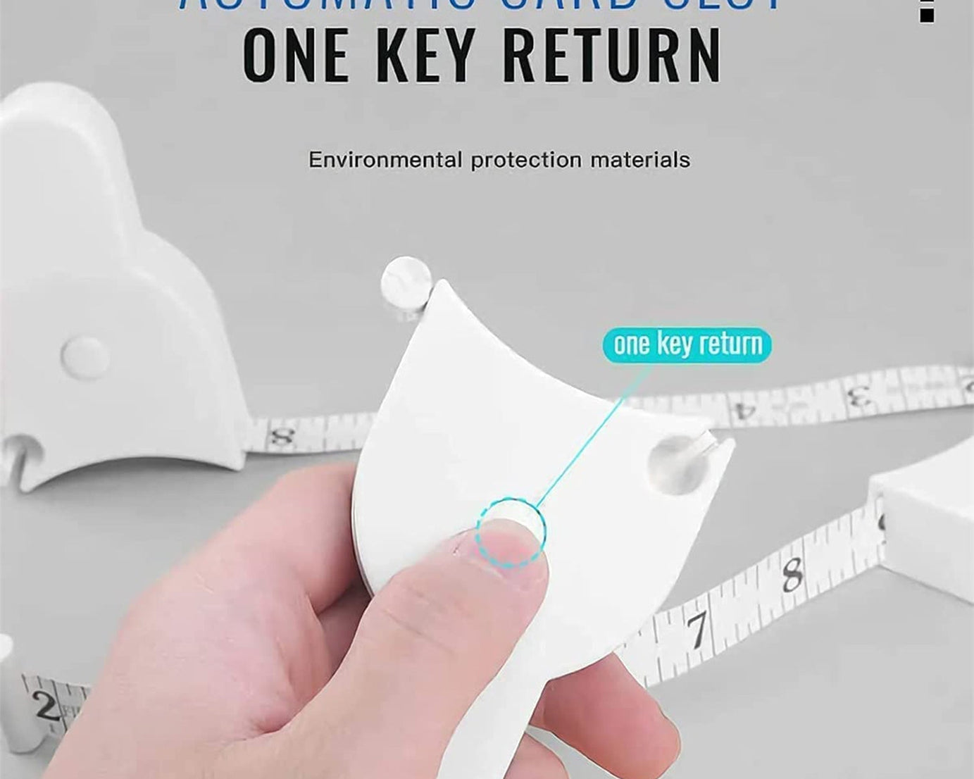 Measuring tape for fitness and body measurements.