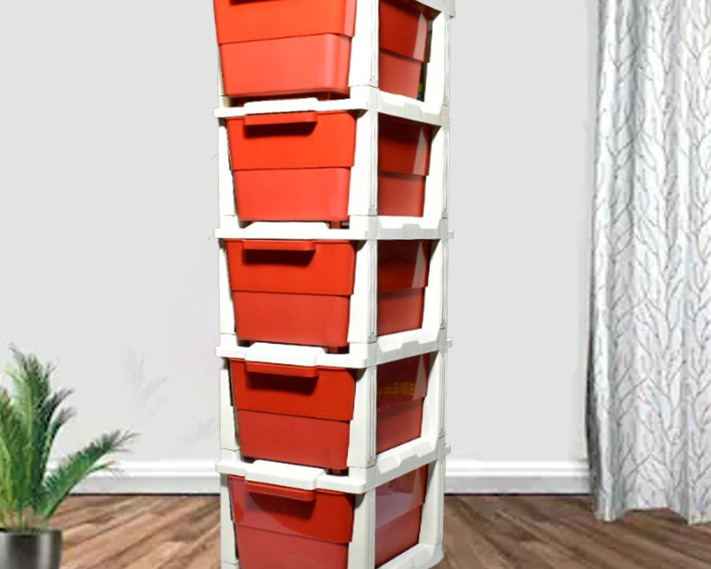 Multi-purpose anti-slip 5 layer modular drawer storage system for organized home storage.