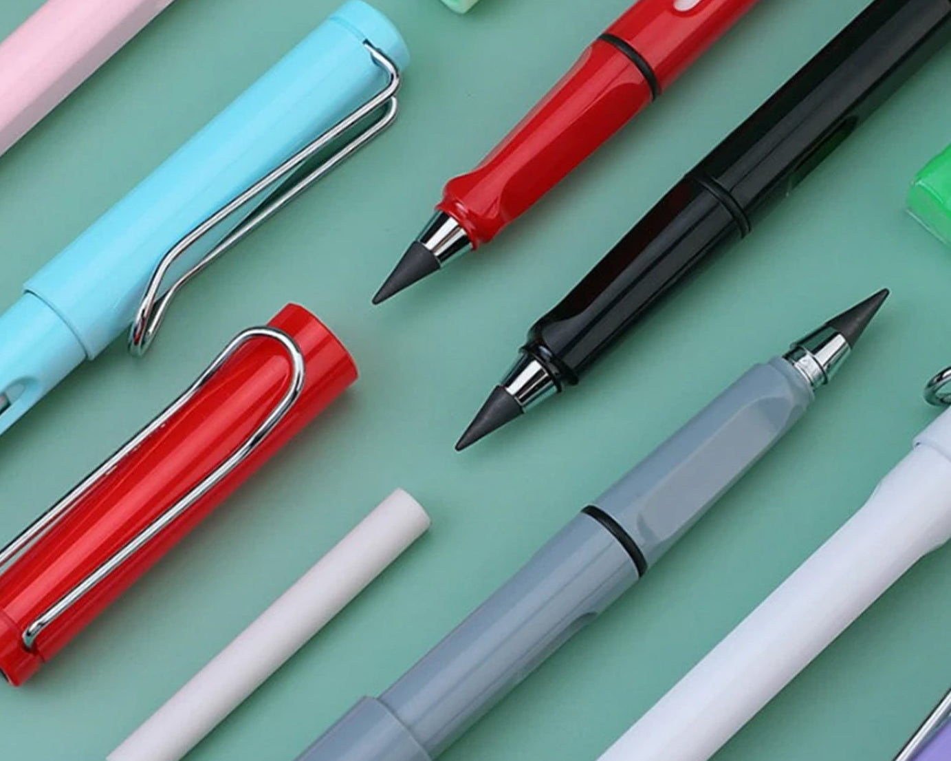 2In1 Everlasting Pencil Replaceable Head With Eraser, Inkless Pencils Eternal, Infinite Pencil, Portable Everlasting Pencil Reusable Erasable, Magic Pencils for Kids Painting Stationary