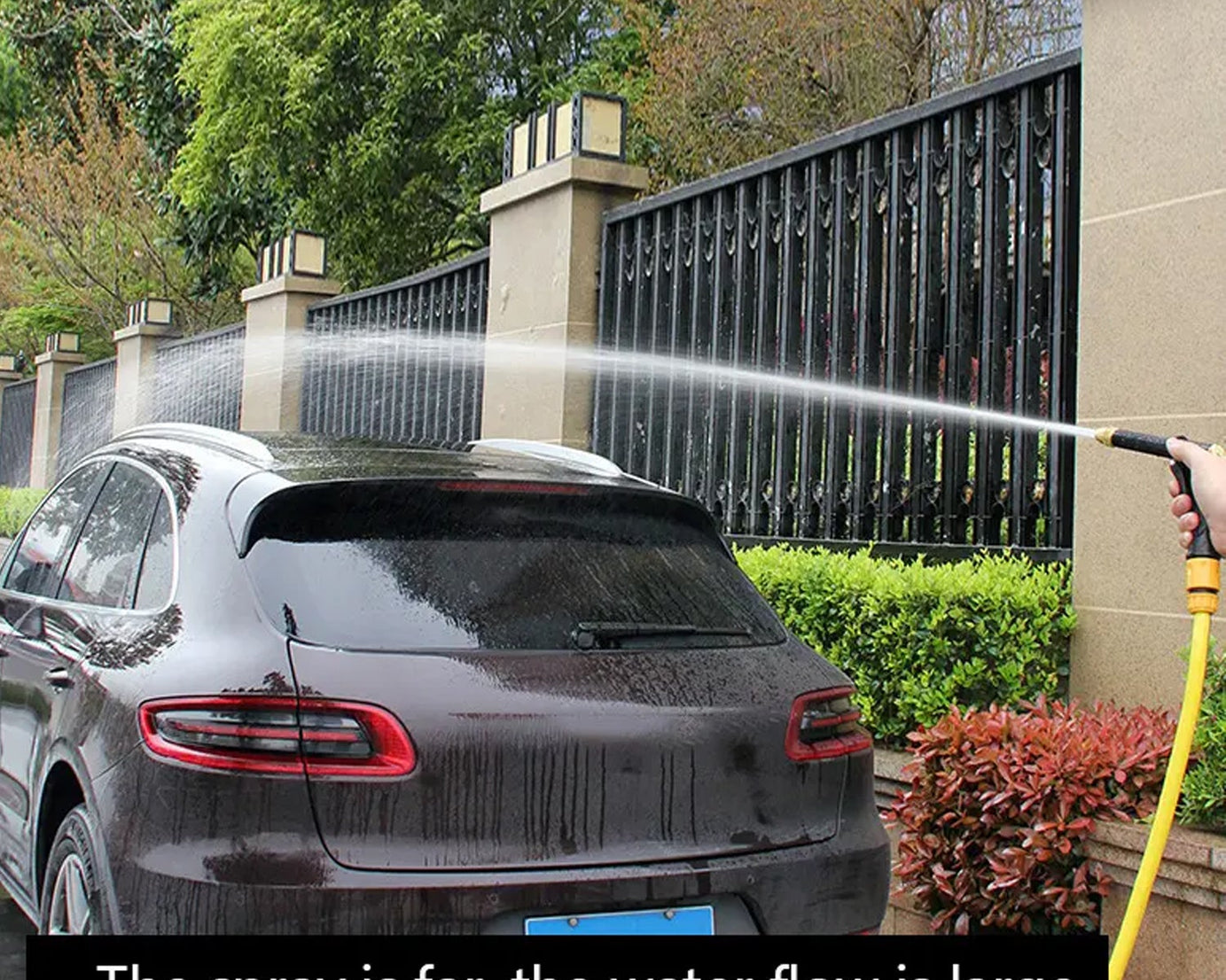 Plastic Body, Metal Trigger & Brass Nozzle Water Spray Gun For Water Pipe | Non-Slip | Comfortable Grip | Multiple Spray Modes | Ideal Pipe Nozzle For Car Wash, Gardening,& Other Uses