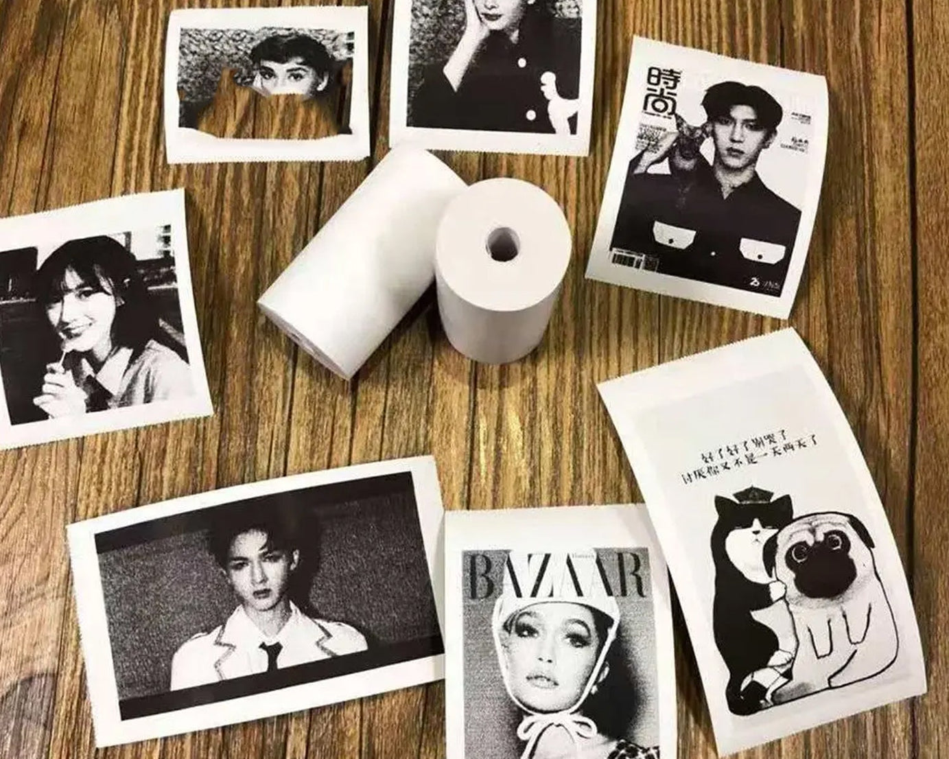 Small Thermal Printer Paper, Printing Paper Roll Aging Resistant Fast Color Rendering Portable Clear Printing for Travel (1 Pc / Printing Paper Roll )
