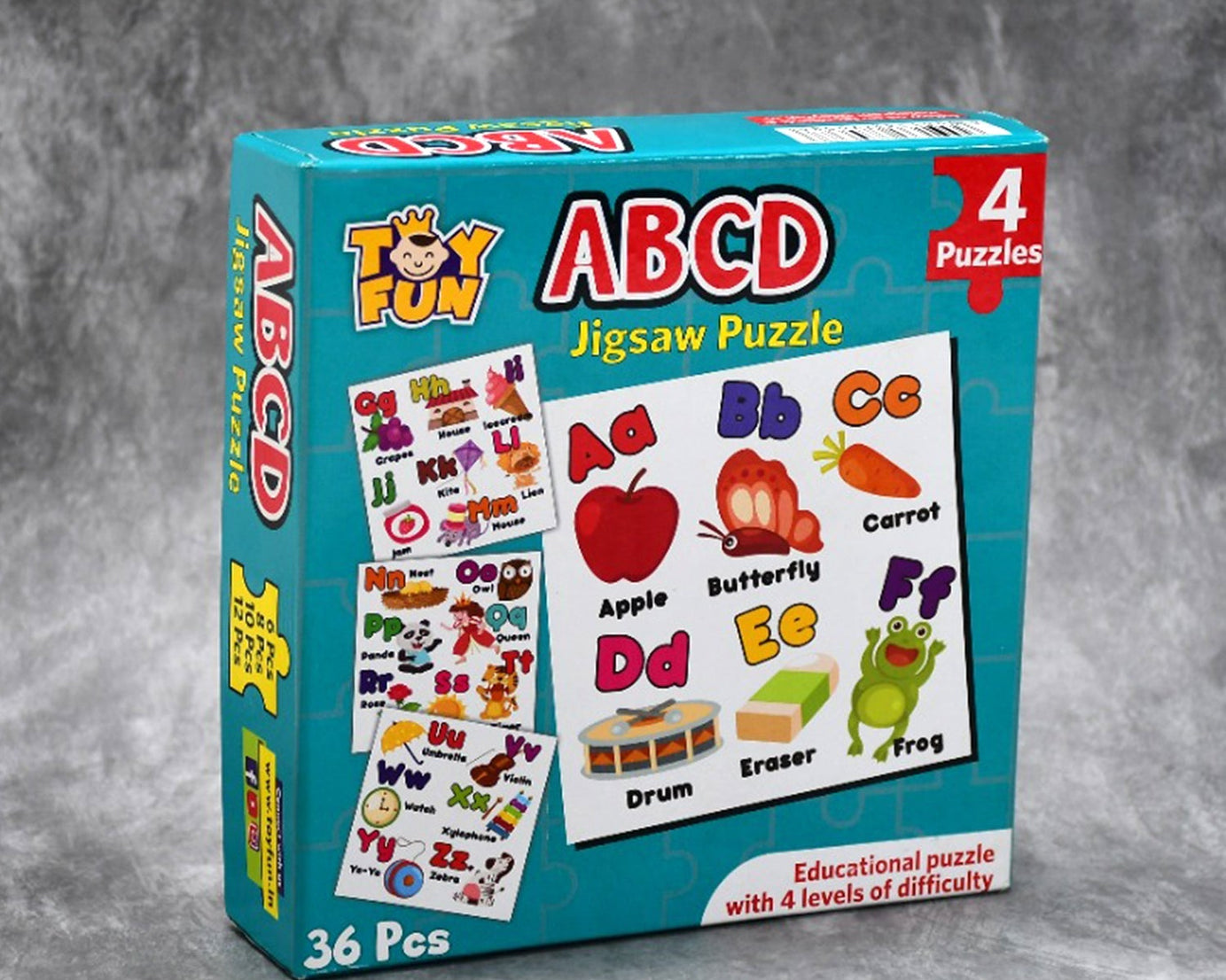 Educational jigsaw puzzles, ABC theme, for kids