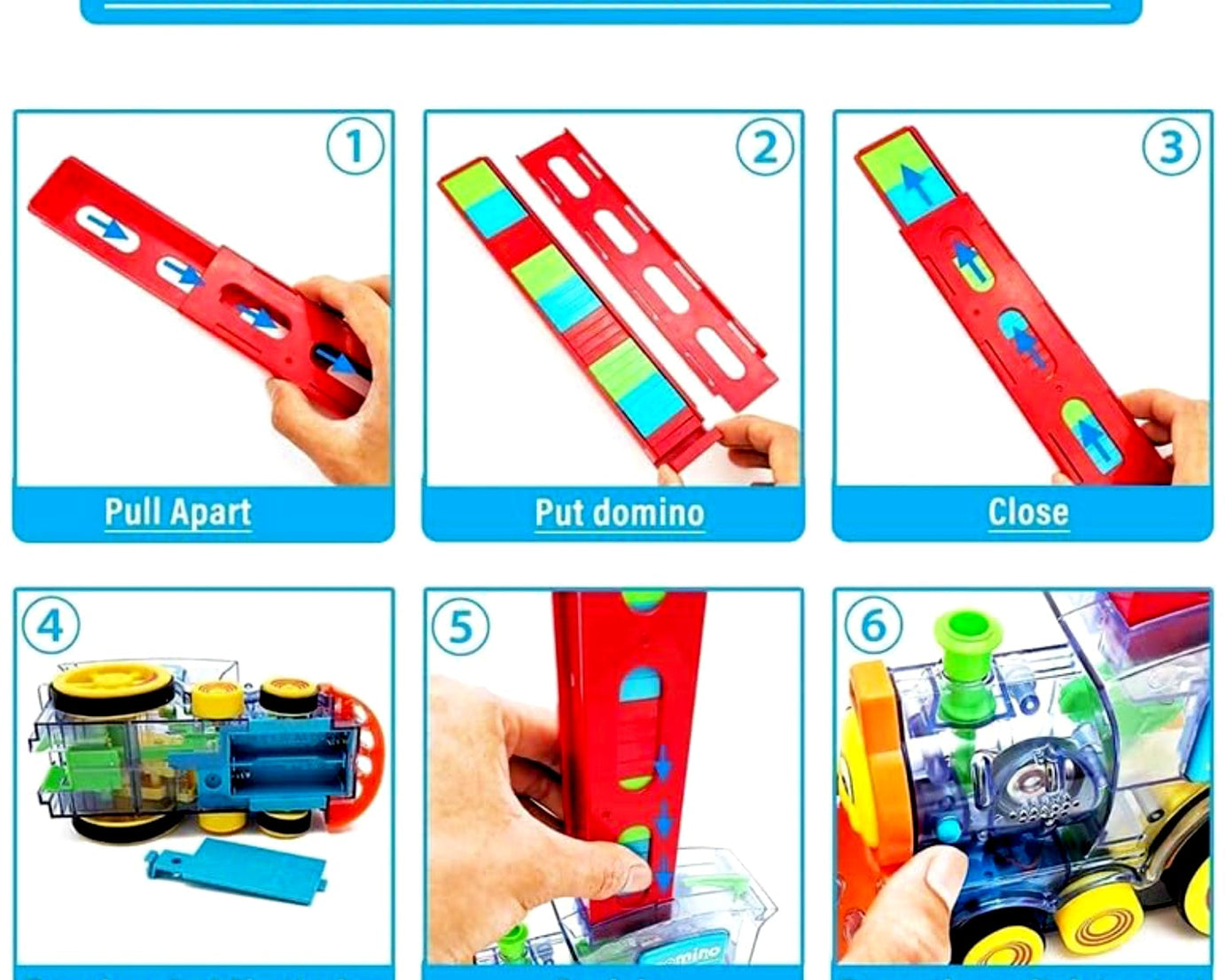4887 Play Game Transparent Funny Train Engine with Blocks Set 60 Blocks Toy with Music and Lights Automatic Blocks Toy Train Set for Kids ( Batteries not included)