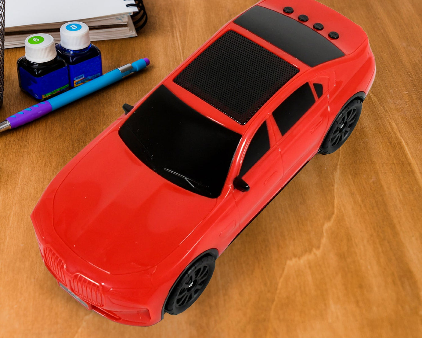 Wireless Bluetooth Speaker Portable Car Shape Music Speaker Support Bluetooth, TF Card, USB, Fm Radio Function Unique Shape Car Speaker